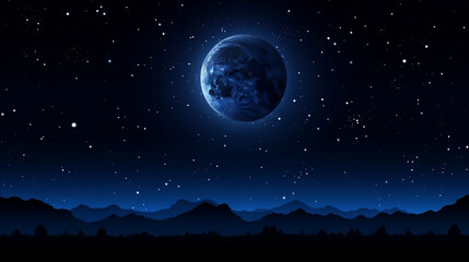 moon and stars HD 8K wallpaper Stock Photographic Image 
