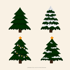 christmas tree with snow