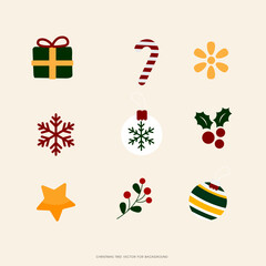 Obraz premium set of christmas icons