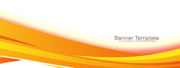 Beautiful Yellow and orange color wave style elegant banner