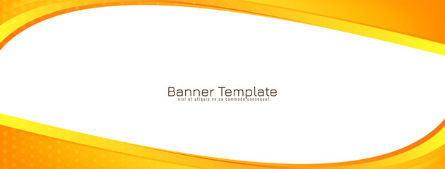 Dynamic Yellow and orange color wavy stylish banner design
