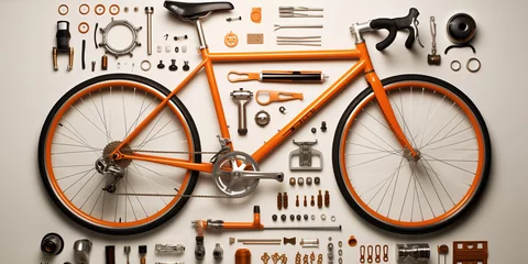 Foto op Aluminium bicycle set concept © xartproduction
