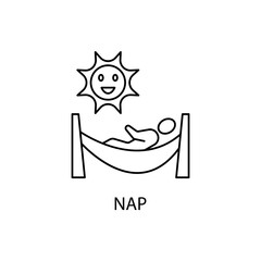 nap concept line icon. Simple element illustration. nap concept outline symbol design.