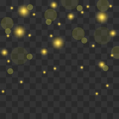 Starry sky, Bokeh Christmas Background. Holiday Winter Backdrop With Glow and Overlay Effect.Christmas Decoration.Eps 10