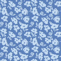 Japanese Pretty Flower Leaf Vector Seamless Pattern