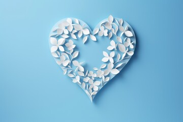 Romantic Valentine's Card Heart Blue Sky