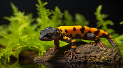 Tylototriton shanjing, the emperor newt, Mandarin newt or Mandarin salamander. generative ai