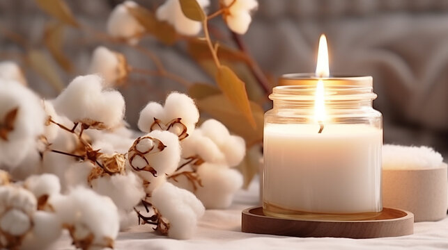 white candle HD 8K wallpaper Stock Photographic Image 