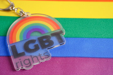 LGBT Right, rainbow flag, symbol of LGBT pride month  celebrate annual in June social, symbol of...