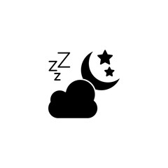 Night concept line icon. Simple element illustration. Night concept outline symbol design.