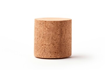 A single cork isolated on white background