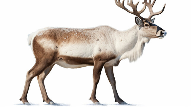 The reindeer Rangifer tarandus for the encyclopedia of animals of arctic, inhabitants. generative ai