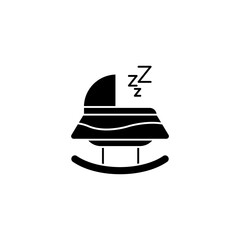 Sleeping baby concept line icon. Simple element illustration. Sleeping baby concept outline symbol design.