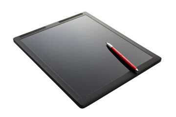 Electronic Notepad: Jotting Ideas on a Modern Writing Tablet Isolated on Transparent Background