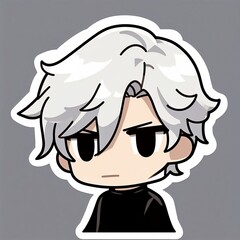 white haired male character