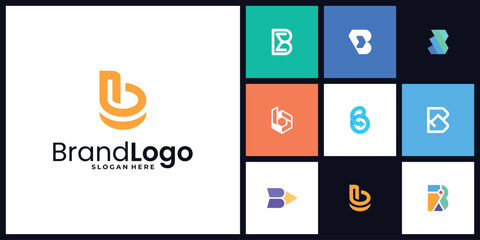 abstract letter B logo vector collection © sn_std