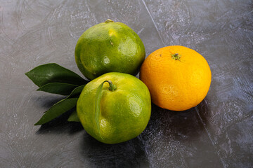 Fresh ripe sweet juicy mandarins