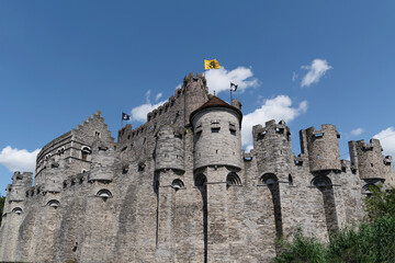 Medieval castle Gravensteen Castle of the Counts, Ghent, Belgium