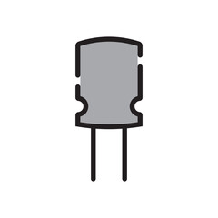 capacitor icon vector