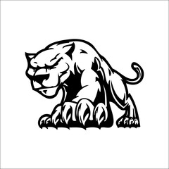 Realism Touch Striking Black and White Tiger Tattoo Design