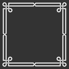Vintage, Celtic Style frame isolated. Vector illustration	