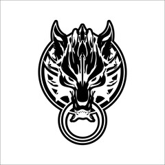 Realism Touch Striking Black and White Tiger Tattoo Design