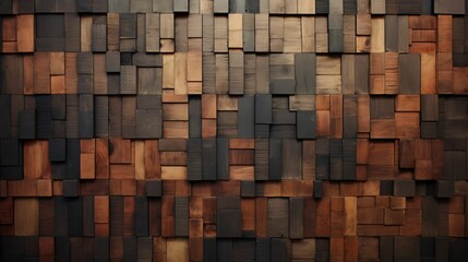 wooden blocks wall texture background concept, cubes of wood pattern wall backdrop