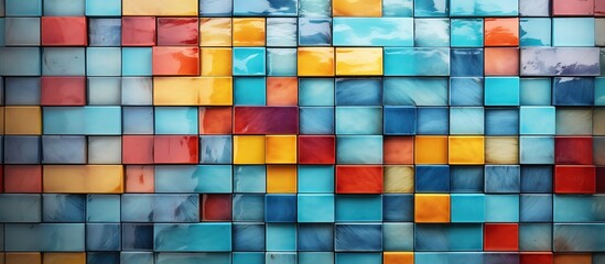 Assortment of colorful tiles