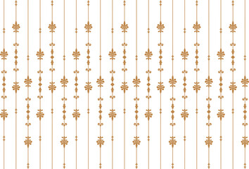 Ornate of vintage style pattern. Royal style gold on white background. Design print for textile, trellis, cutting, architecture, interior, fence, textile, wallpaper, background. Set 5
