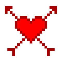 Obraz premium Pixel Heart Illustration