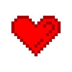 Naklejka premium Pixel Heart Illustration