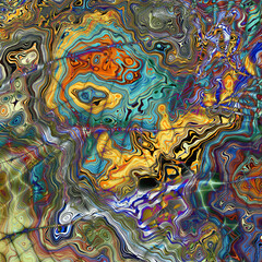 Abstract colorful wavy groovy psychedelic background. Abstract marbleized effect background.