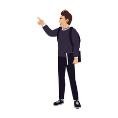 Student Cartoon Character Design Illustration vector eps format , suitable for your design needs, logo, illustration, animation, etc.