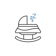 Sleeping baby concept line icon. Simple element illustration. Sleeping baby concept outline symbol design.