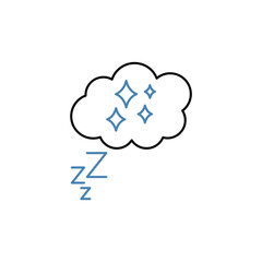 dreaming concept line icon. Simple element illustration. dreaming concept outline symbol design.
