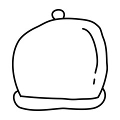 winter hat of winter hand drawn icons