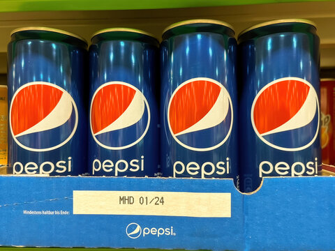 Pepsi Cans in a Supermarket Somewhere in Germany