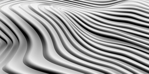 Obraz premium Abstract black and white wavy pattern