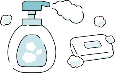 石けんで手洗い