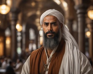 Muslim priest in the mosque