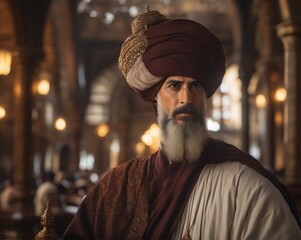 Muslim priest in the mosque