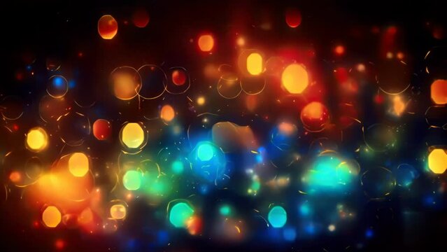 Molecular Bond Network, colorful buble. Generative ai