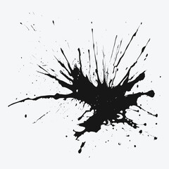 Beautiful black watercolor splash brushes, black paint, ink brush stroke, brush, line or texture.