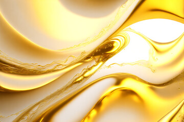 An amazing golden background. The Enchanting World of Golden Liquid. Generative AI