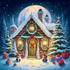 Christmas home decorator. Generative AI