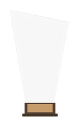 acrylic glass trophy award vector png