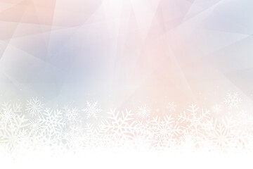 雪の結晶が舞うクリスマスの赤色の水彩画背景イラスト - obrazy, fototapety, plakaty