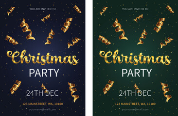 Luxury Christmas party flyer