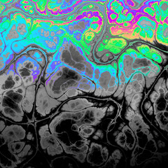 Abstract colorful wavy groovy psychedelic background. Abstract marbleized effect background.