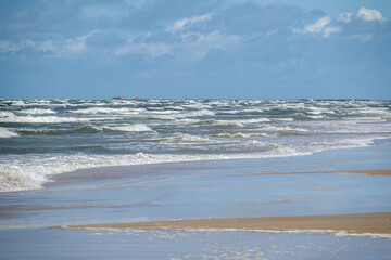 Fototapeta na wymiar Baltic sea in windy wheather.